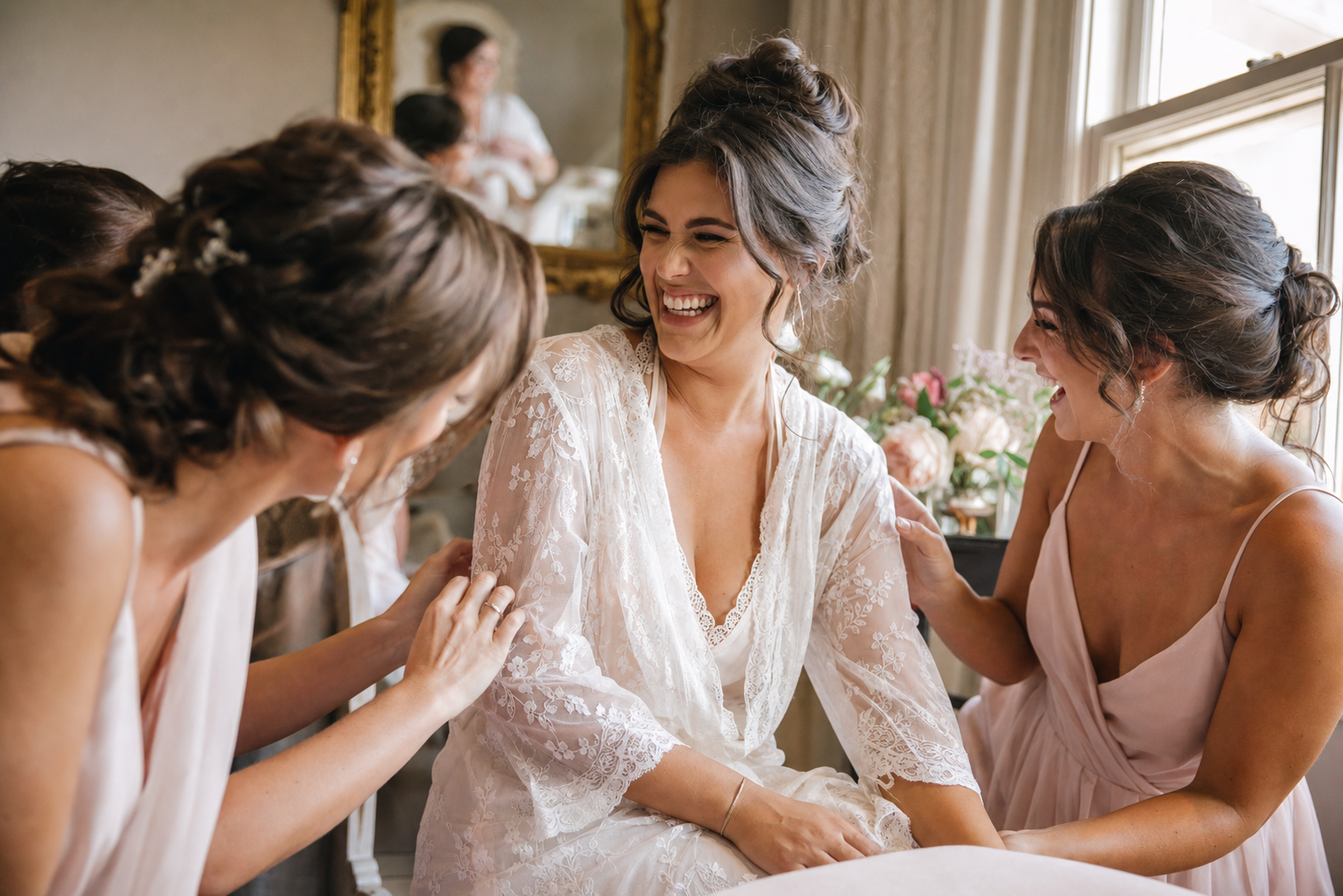 Préparatifs de mariée en lumière naturelle